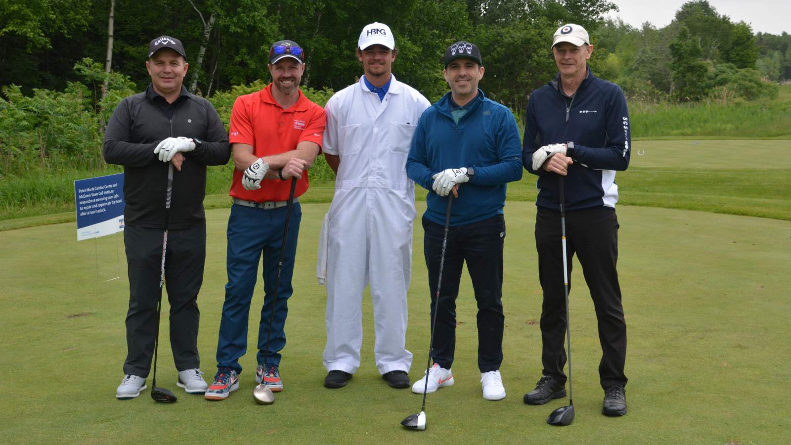 Golfers with their caddy at Golf for Heart. (Photo: Jeff Bloom)