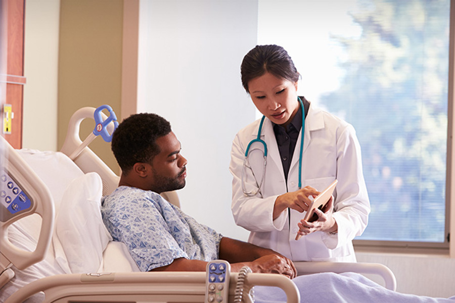 Doctor with a patient