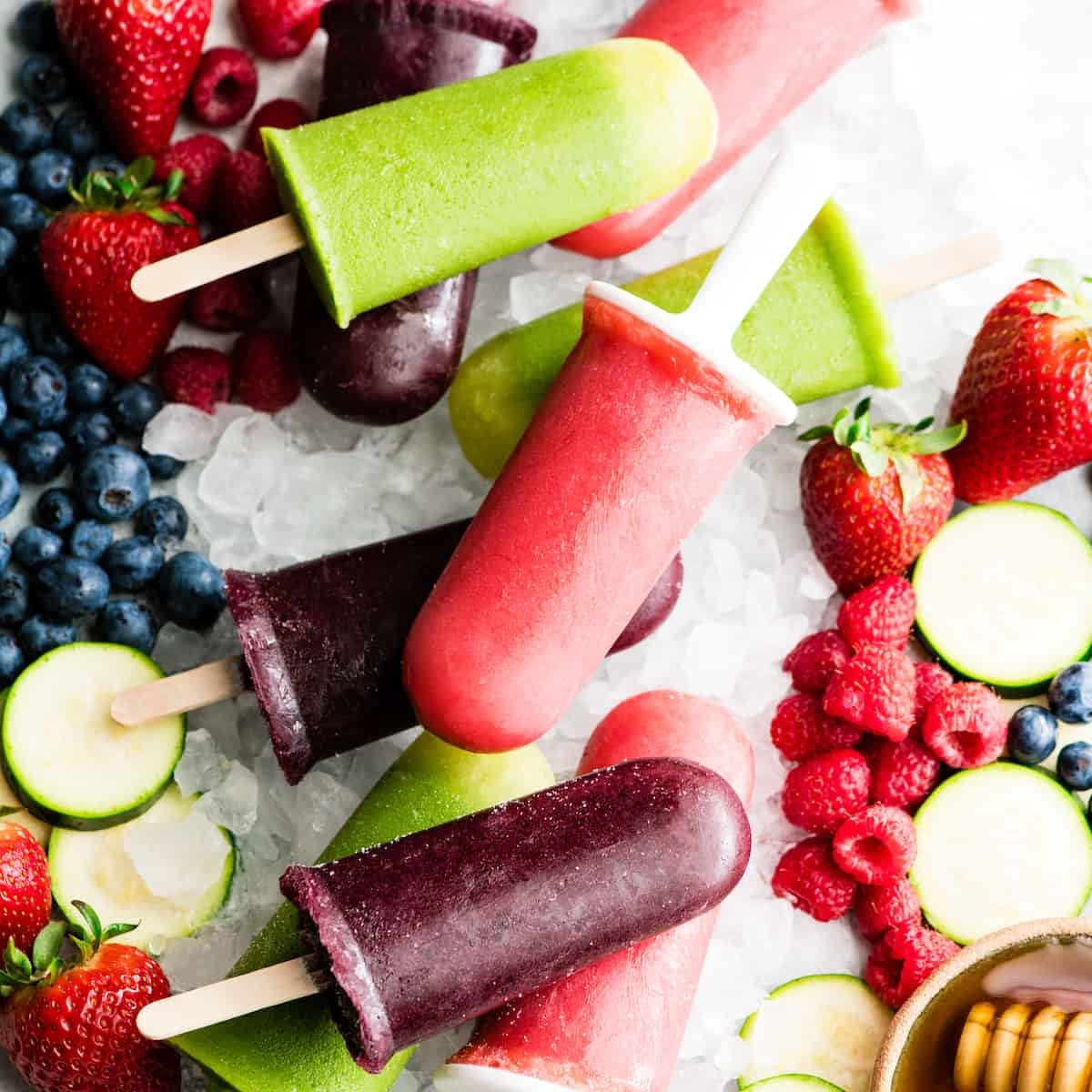 Frozen fruit popsicles