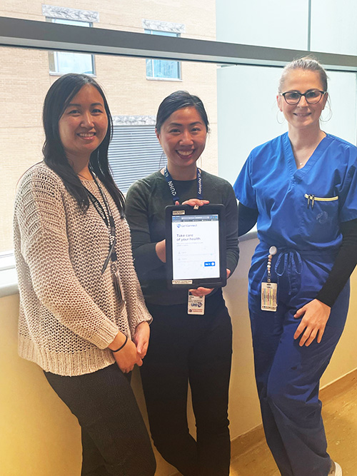 Geri-Connect App creators, (L to R), Tina Cheung, Linda Liu and Marijana Zubrinic.