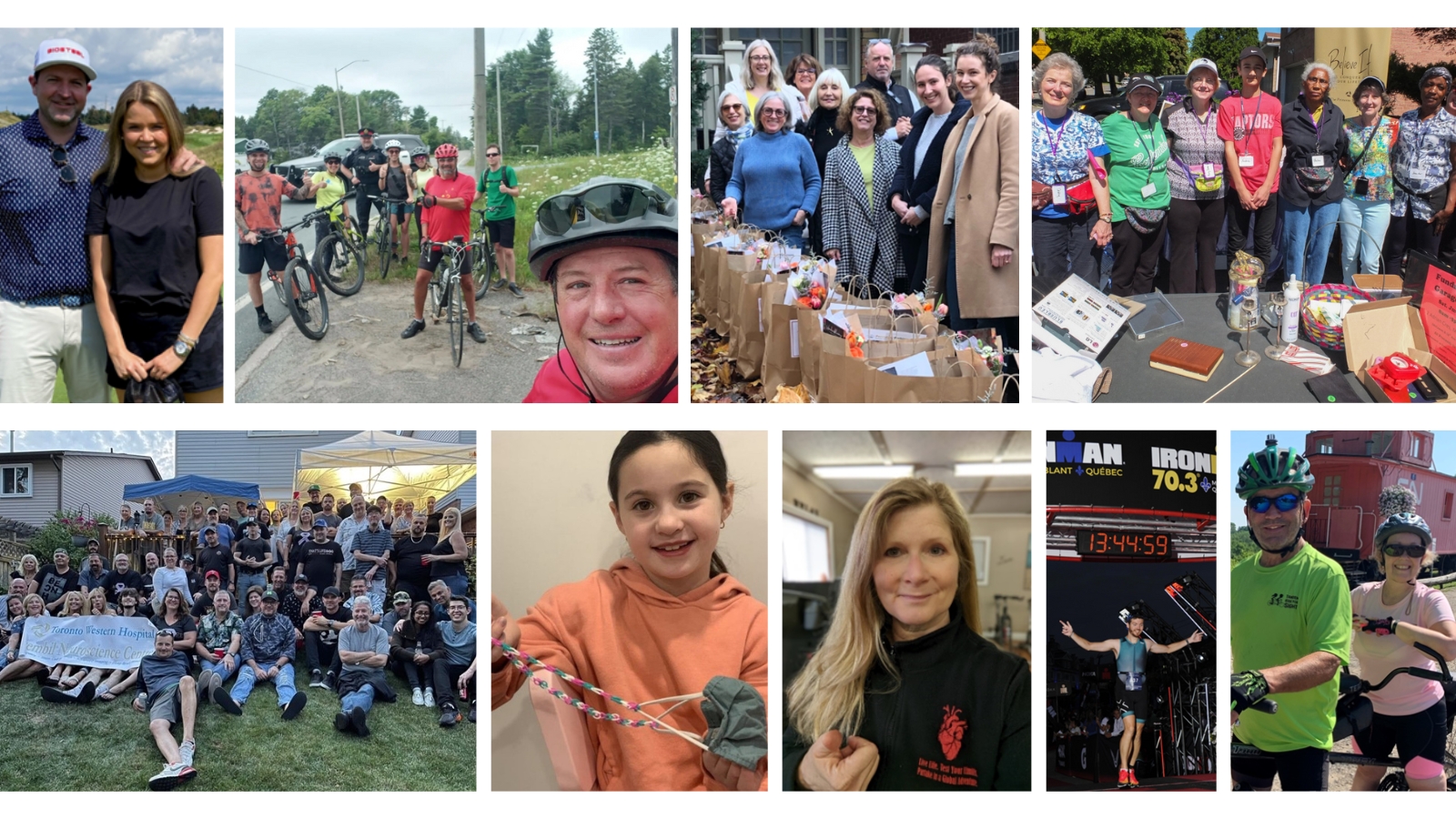 Various images of fundraisers for UHN Foundation