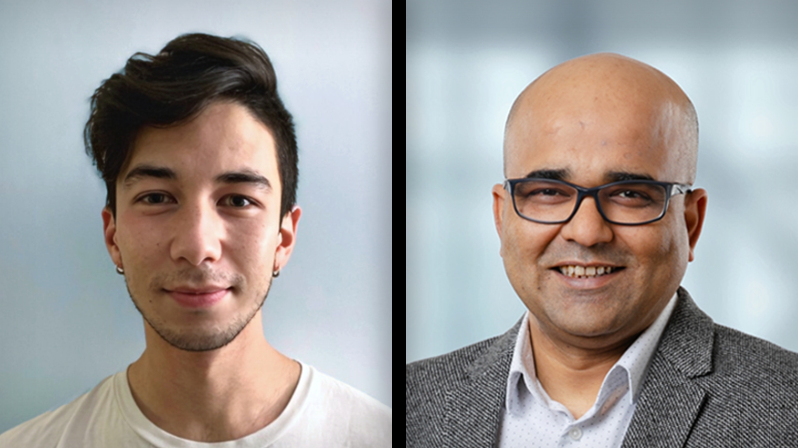 Zakary Georgis-Yap, (L), first author of the study, is a previous Master's student in the lab of Dr. Shehroz Khan, a scientist at UHN’s KITE Research Institute and senior author of the study.