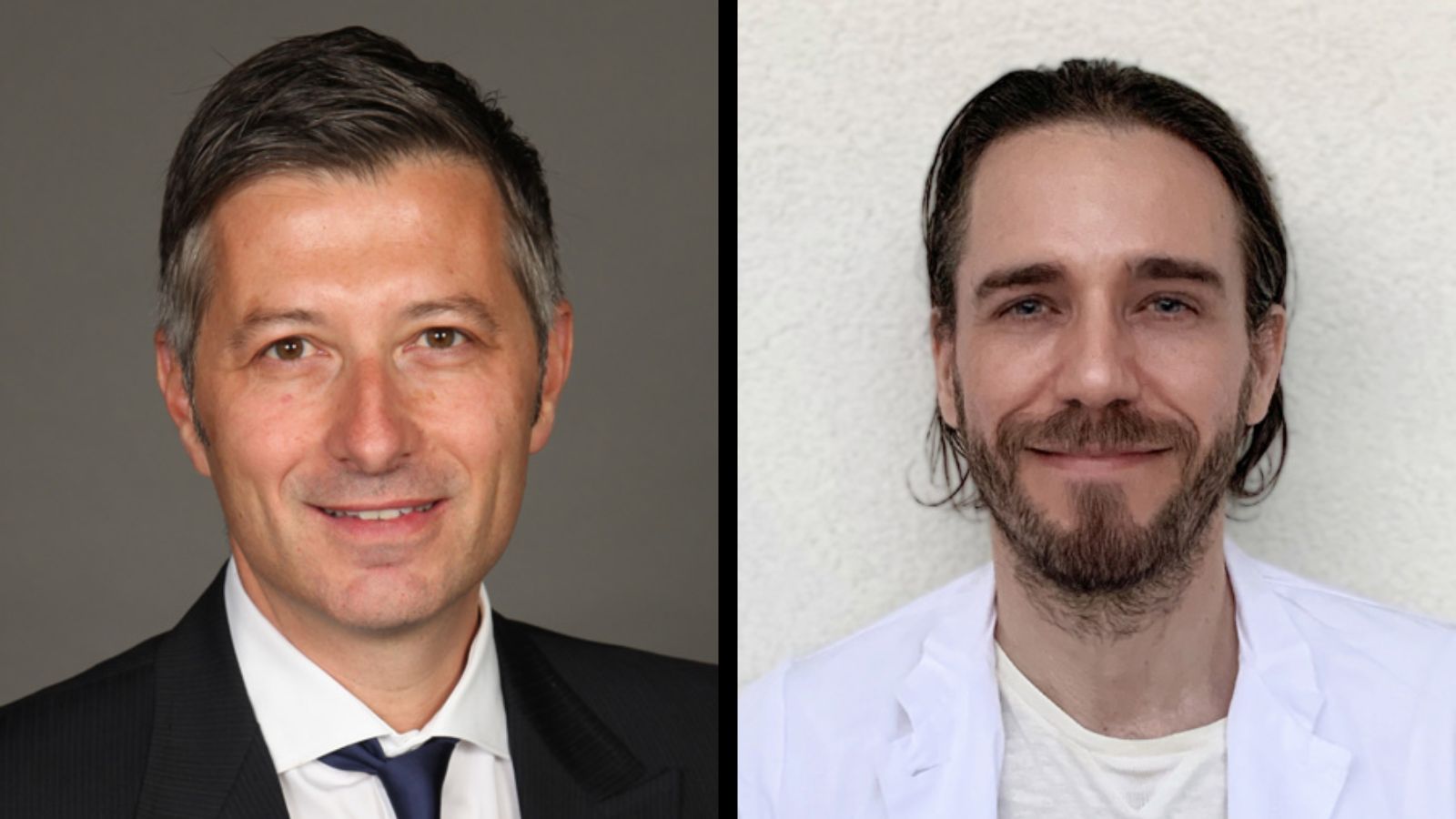 ​​Dr. Ivan Radovanovic, (L), is a neurosurgeon and Senior Scientist at UHN’s Krembil Brain Institute. Dr. Thomas Wälchli is a scientific associate at UHN’s Krembil Brain Institute and a consultant neurosurgeon at University College London. 