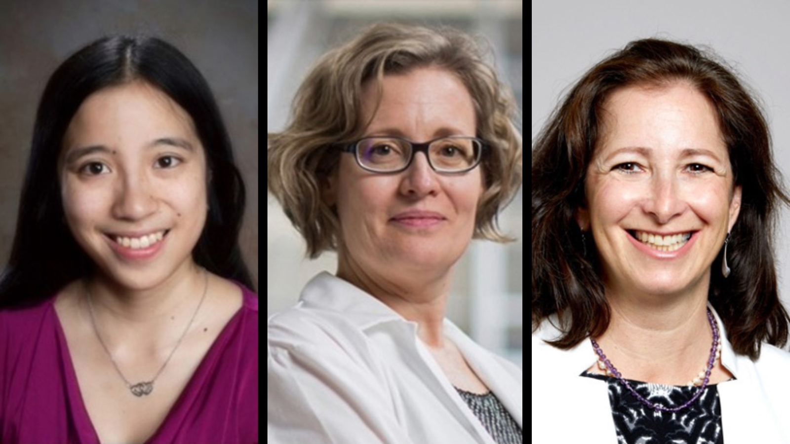 (L to R), Dr. Margaret Ho, PhD candidate at the Institute of Biomedical Engineering at the University of Toronto (U of T); Dr. Valerie Wallace, Senior Scientist at UHN’s Krembil Research Institute; and Dr. Molly Shoichet, professor at the U of T and Pamela & Paul Austin Chair in Precision & Regenerative Medicine. 