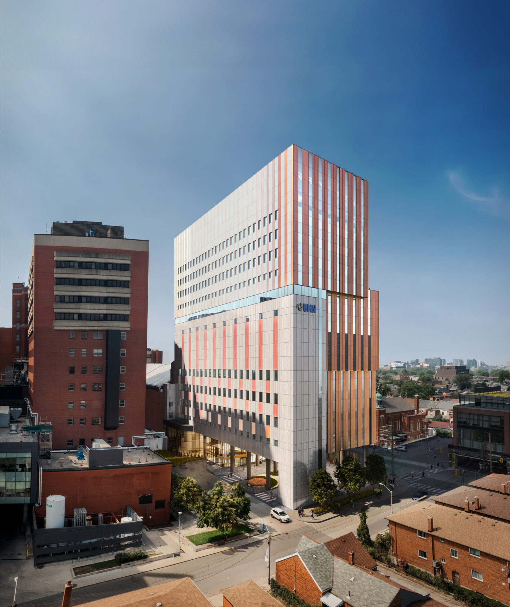 Rendering of new state-of-the-art patient and surgical tower at University Health Network’s Toronto Western Hospital.