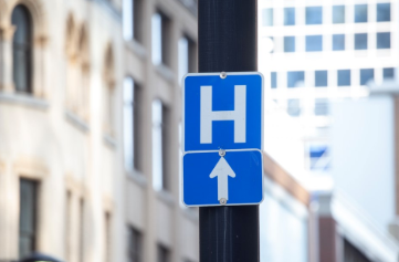 hospital sign on street