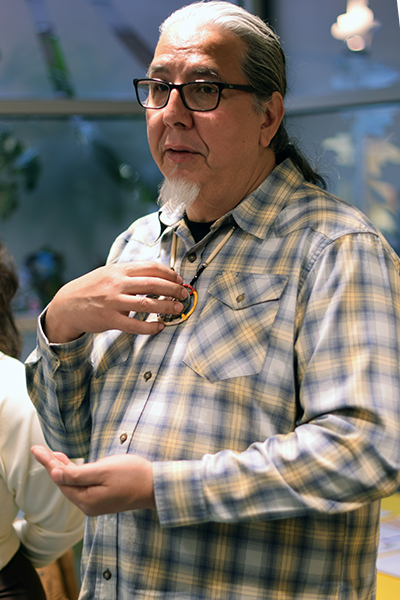 Clay Shirt speaking at the Indigenous Wellness Centre opening at UHN's Toronto Western Hospital